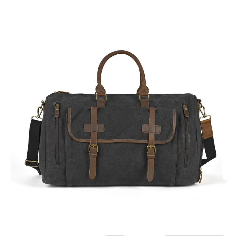 Bolsa de Viagem em Lona e Couro Legítimo Valencia