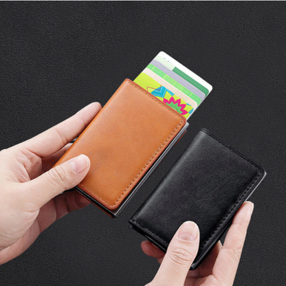 Carteira Masculina em Metal Carbon Slim com Proteção RFID