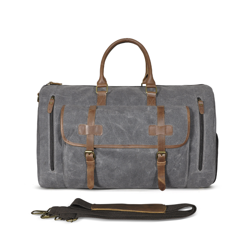 Bolsa de Viagem em Lona e Couro Legítimo Valencia
