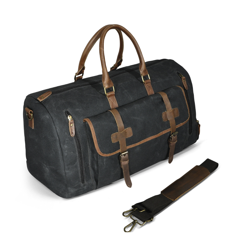 Bolsa de Viagem em Lona e Couro Legítimo Valencia