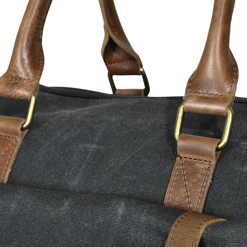 Bolsa de Viagem em Lona e Couro Legítimo Valencia
