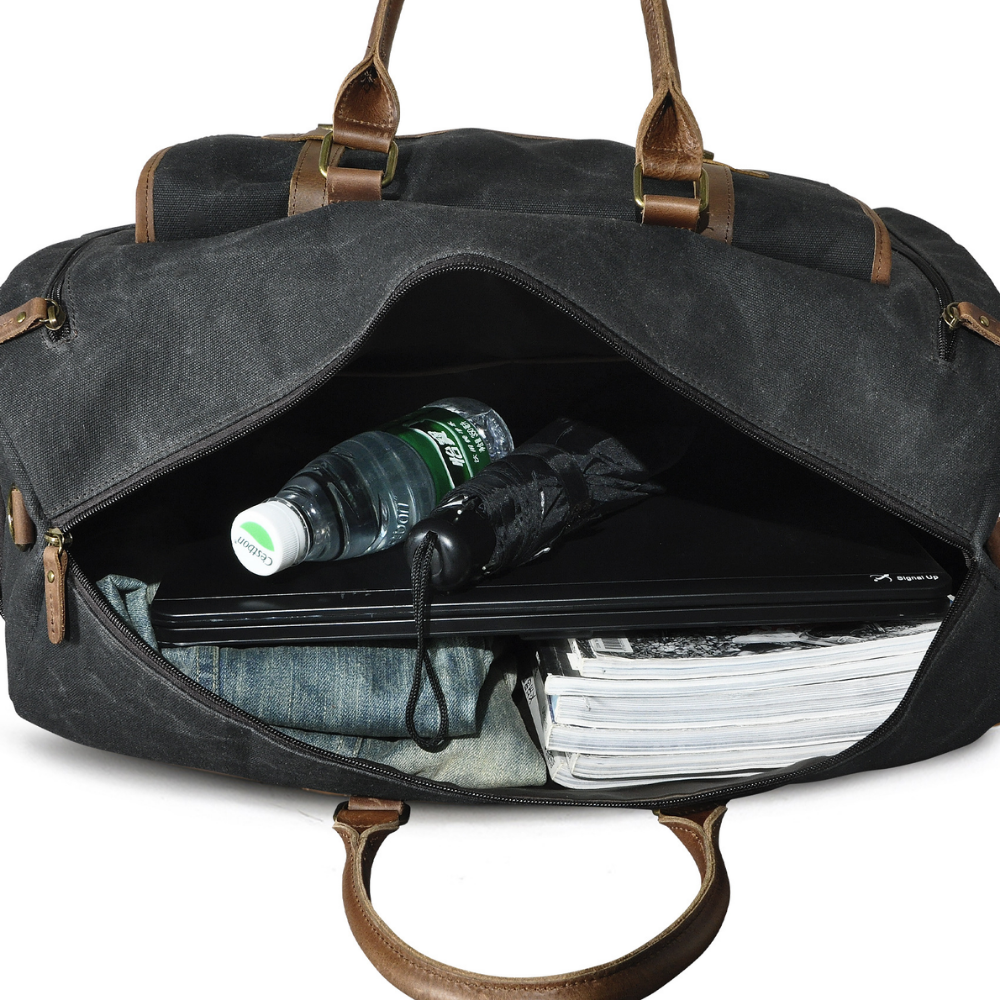 Bolsa de Viagem em Lona e Couro Legítimo Valencia