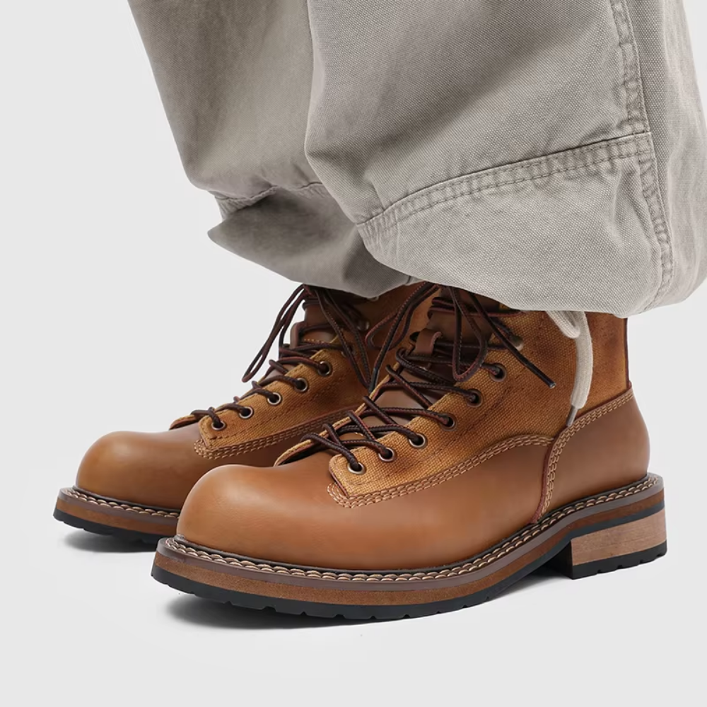 Bota Coturno Masculina em Couro Legítimo Arnold