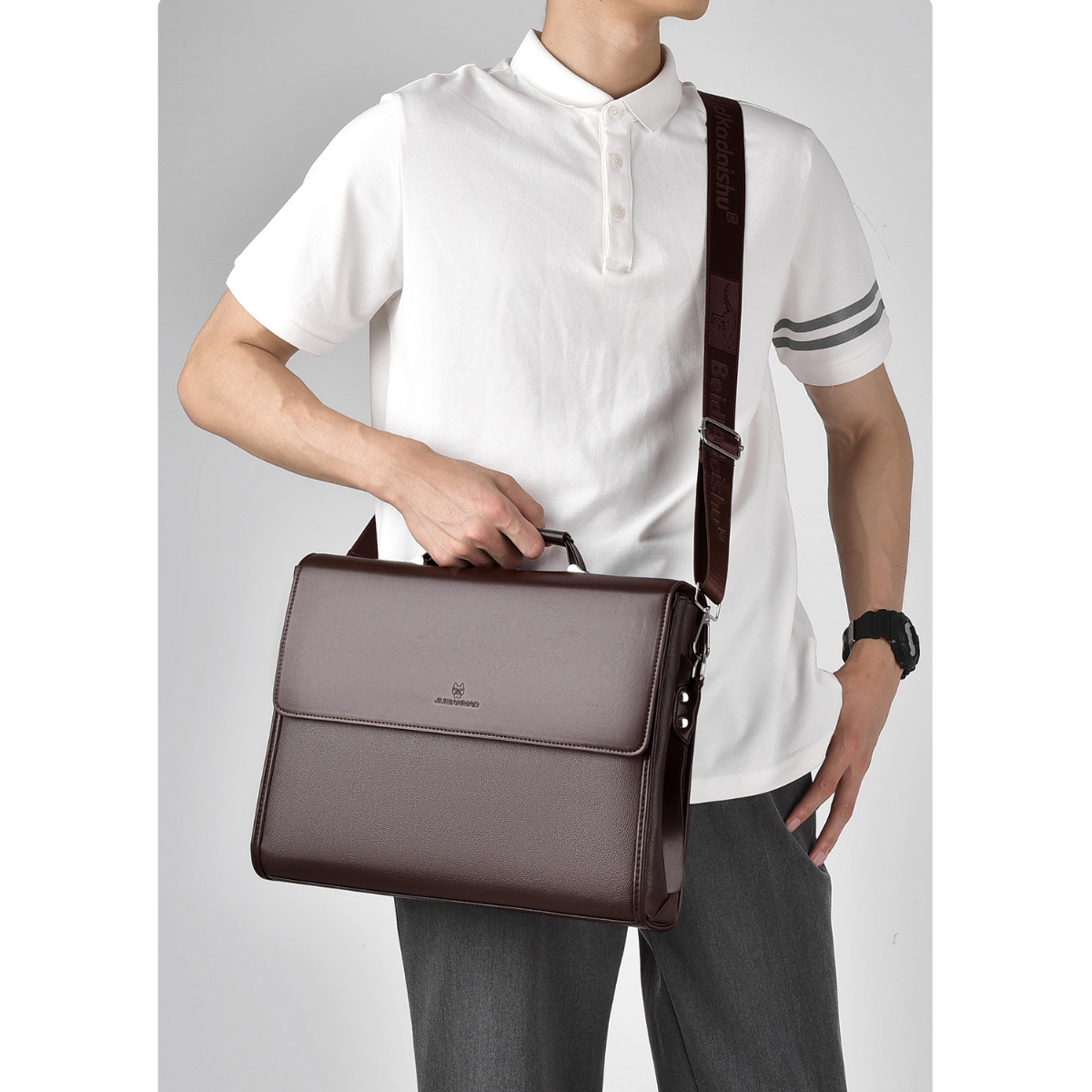 Bolsa Executiva Masculina em Couro Prime