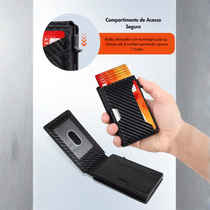 Carteira Masculina Urban Slim – Minimalismo, Segurança e Máxima Capacidade