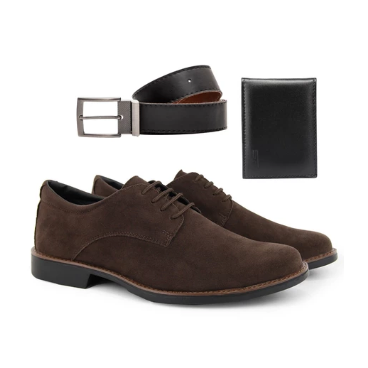 Kit Sapato Oxford Rushmore em Couro + Cinto e Carteira de Brinde