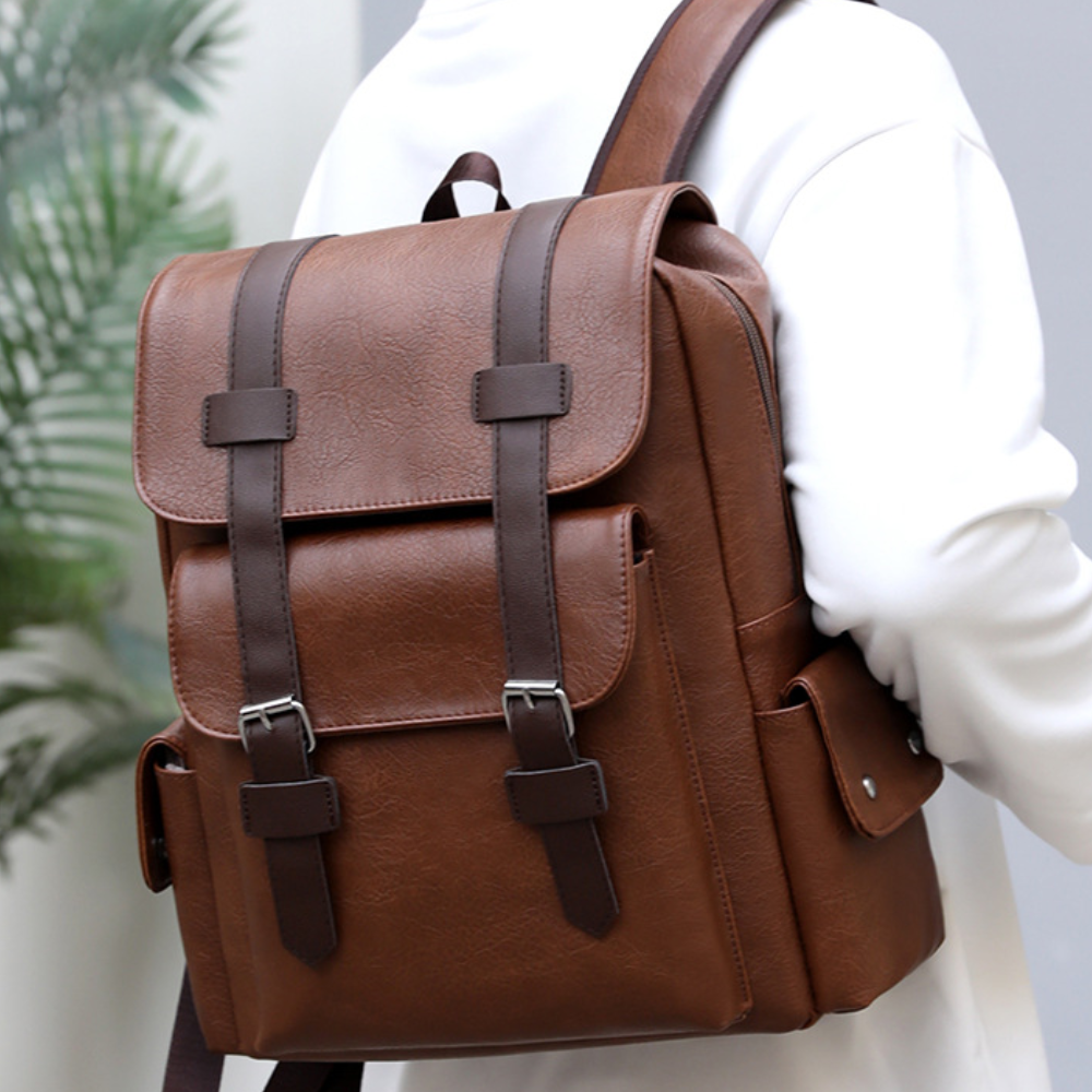 Mochila em Couro New York