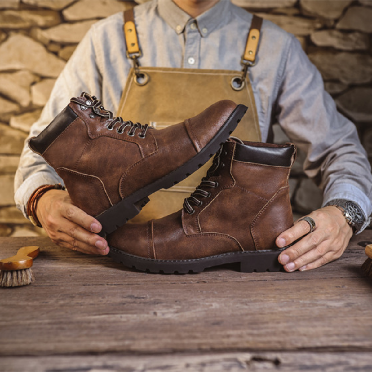 Bota Masculina em Couro Michael