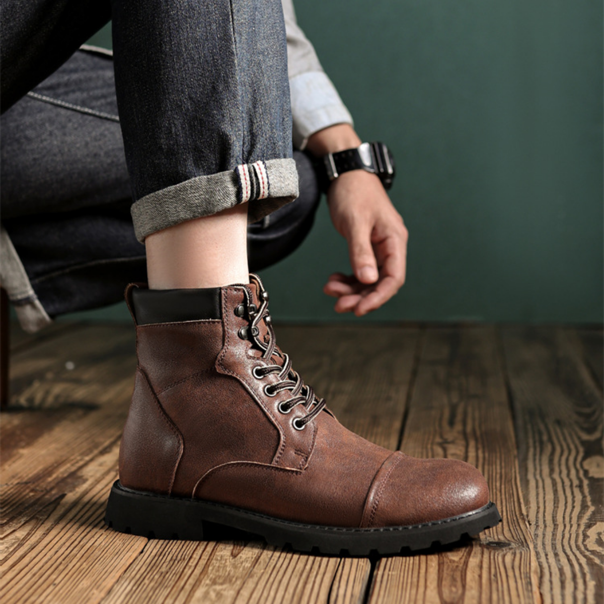 Bota Masculina em Couro Michael
