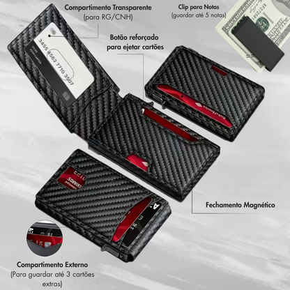 Carteira Masculina Urban Slim – Minimalismo, Segurança e Máxima Capacidade