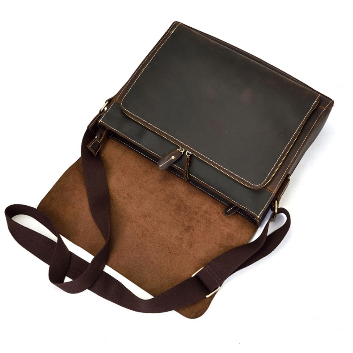 Bolsa Carteiro Masculina em Couro Legítimo Dallas