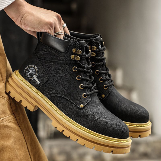 Bota Militar de Couro Preto
