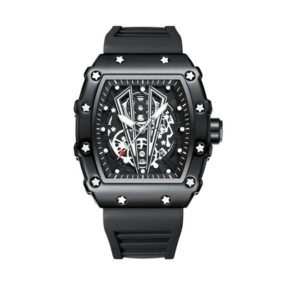 Relógio Poedagar Skeleton Black