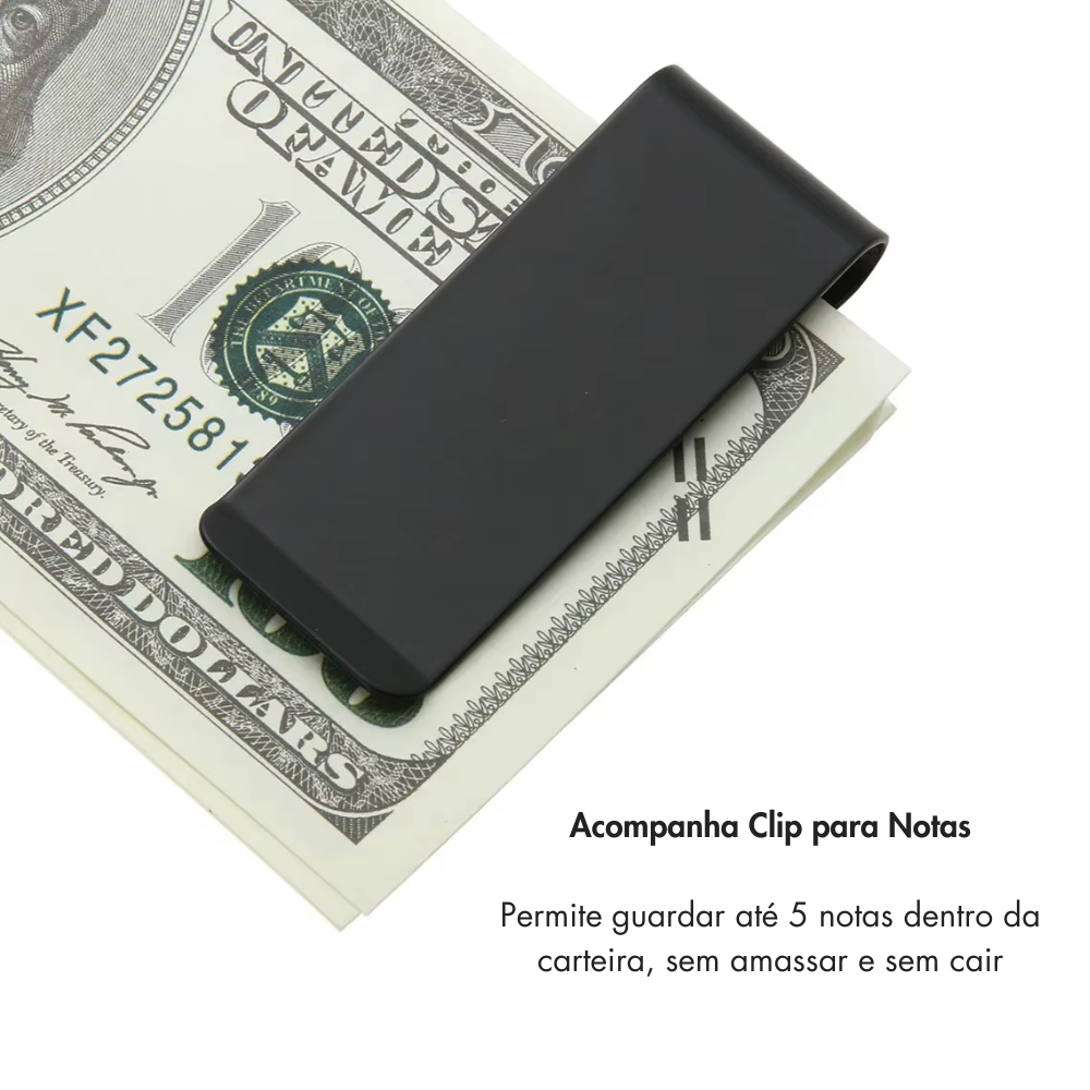 Carteira Masculina Urban Slim – Minimalismo, Segurança e Máxima Capacidade