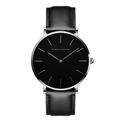 Relógio HM Classic Black - Caixa Prateada