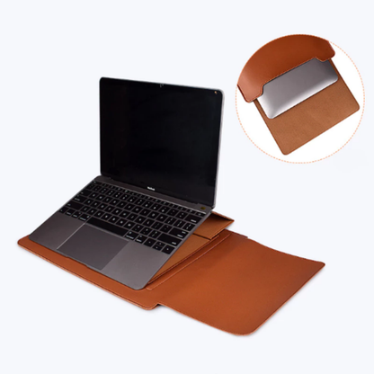 Capa Slim para Notebook em Couro Tecnológico com Suporte Dobrável