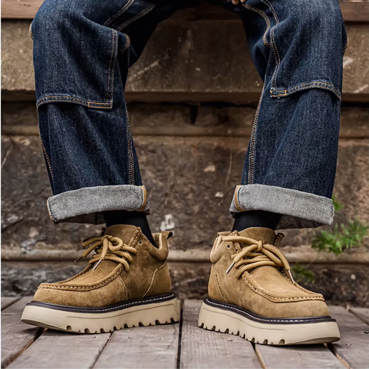 Bota Casual Masculina em Camurça Jack