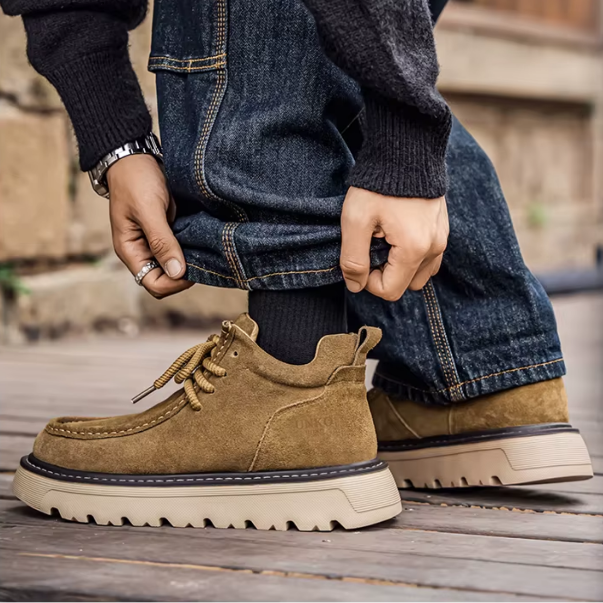 Bota Casual Masculina em Camurça Jack