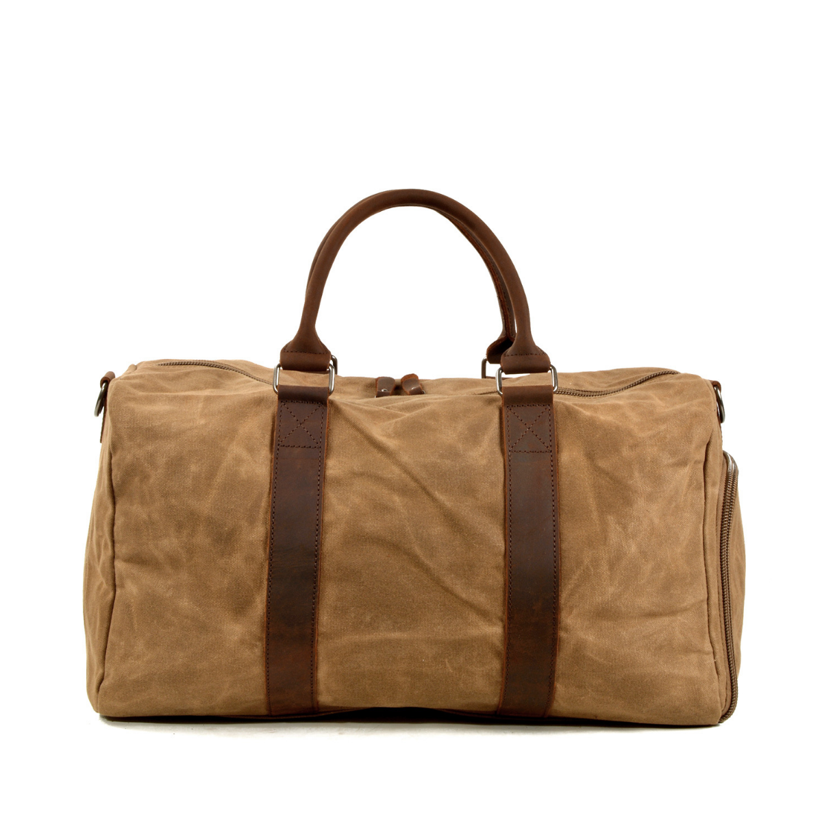 Bolsa de Viagem Masculina Siena em Lona Encerada e Couro