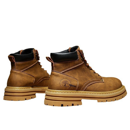 Bota Militar de Couro Marrom