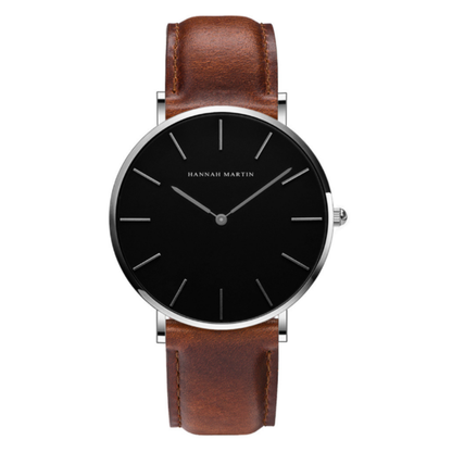 Relógio HM Classic Black - Caixa Prateada