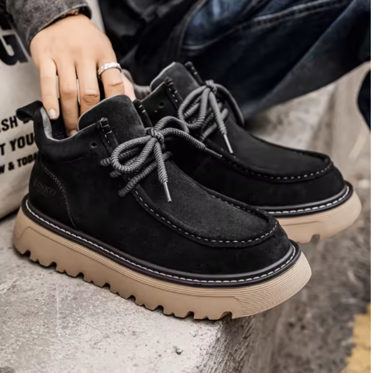 Bota Casual Masculina em Camurça Jack