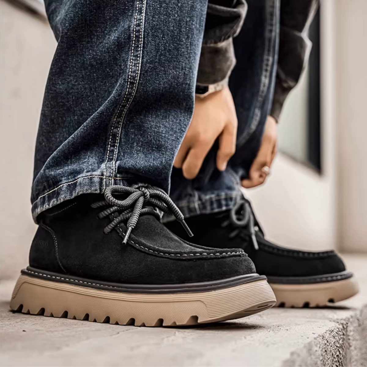 Bota Casual Masculina em Camurça Jack