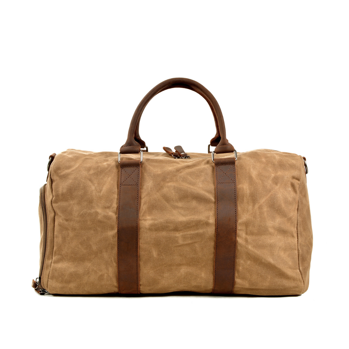 Bolsa de Viagem Masculina Siena em Lona Encerada e Couro