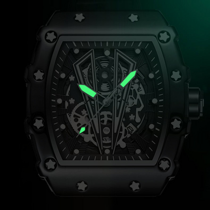 Relógio Poedagar Skeleton Black