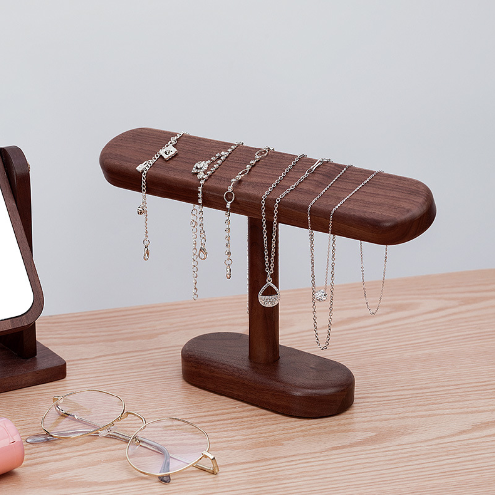 Suporte em Madeira para Jóias e Relógios
