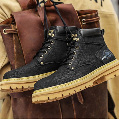 Bota Militar de Couro Preto