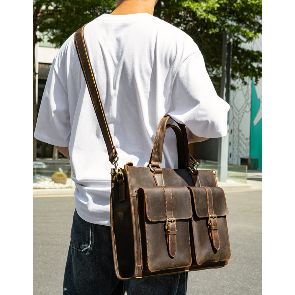 Bolsa Executiva em Couro Legítimo Verona