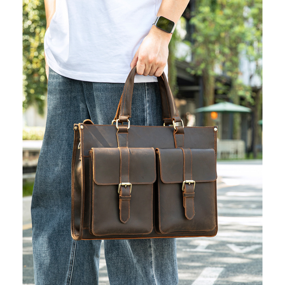 Bolsa Executiva em Couro Legítimo Verona