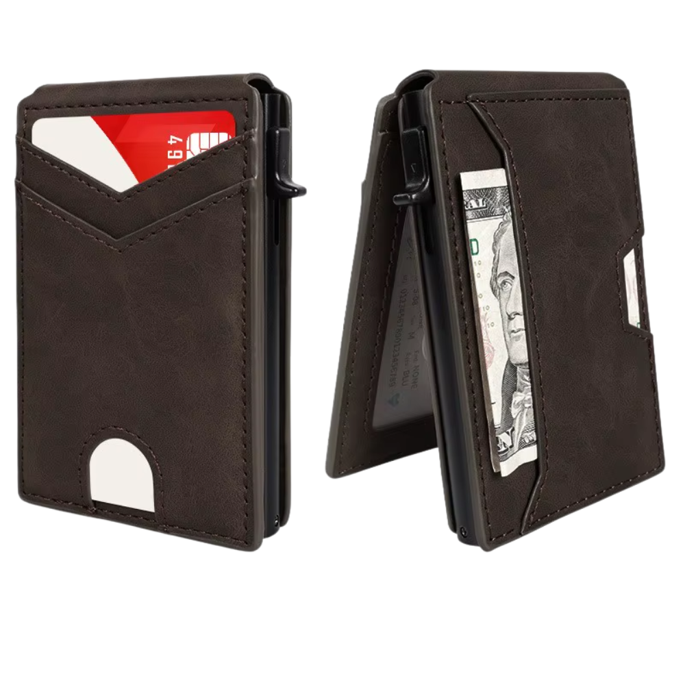 Carteira Masculina Urban Slim – Minimalismo, Segurança e Máxima Capacidade
