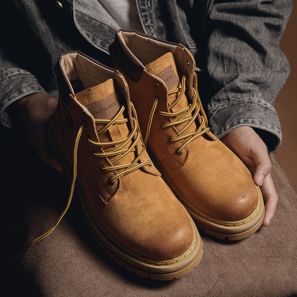 Bota Coturno Masculina em Couro Legítimo Everest