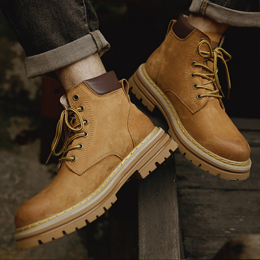 Bota Coturno Masculina em Couro Legítimo Everest