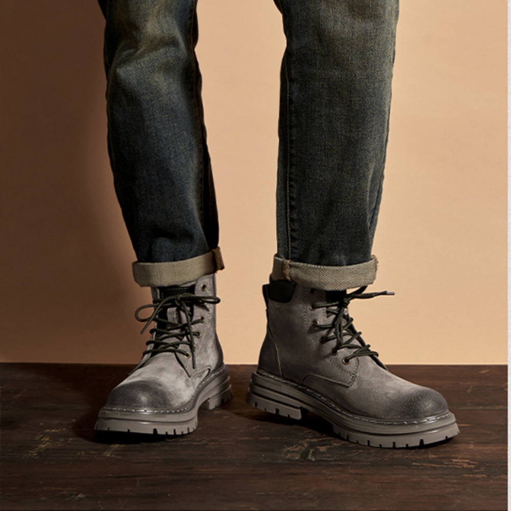 Bota Coturno Masculina em Couro Legítimo Everest