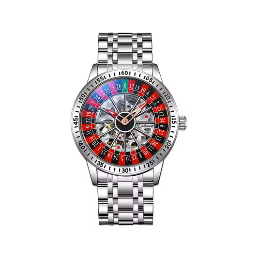Relógio Poker Design - Pulseira Inox