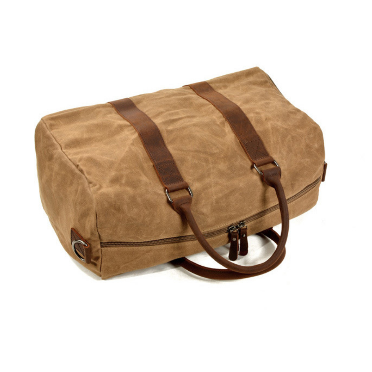 Bolsa de Viagem Masculina Siena em Lona Encerada e Couro