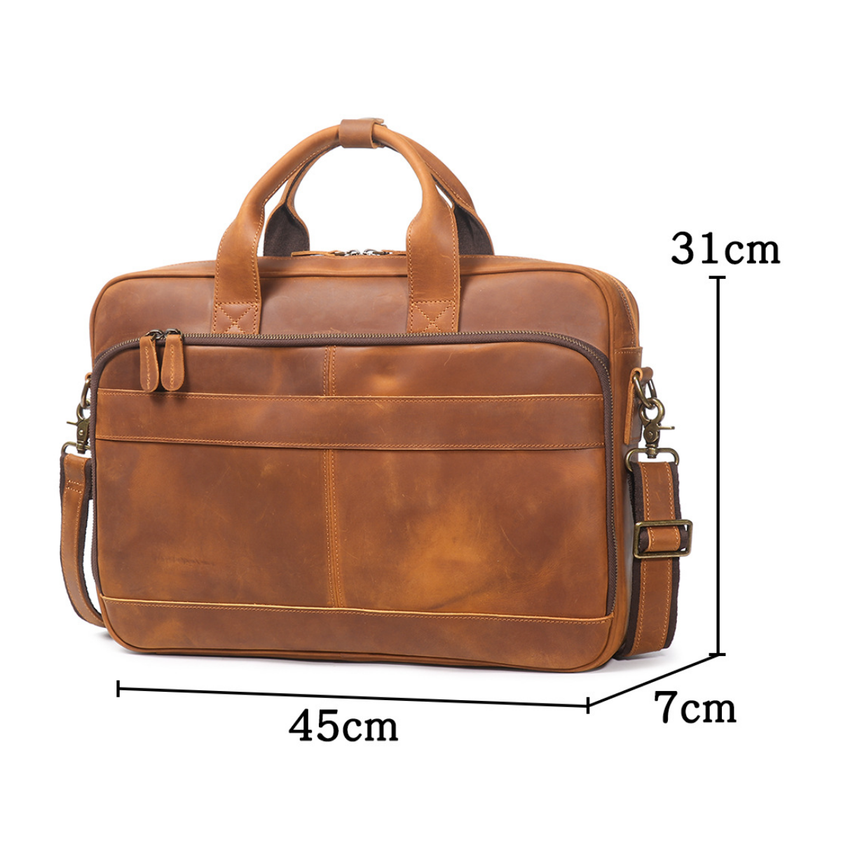 Bolsa Executiva Masculina em Couro Legítimo Cambridge
