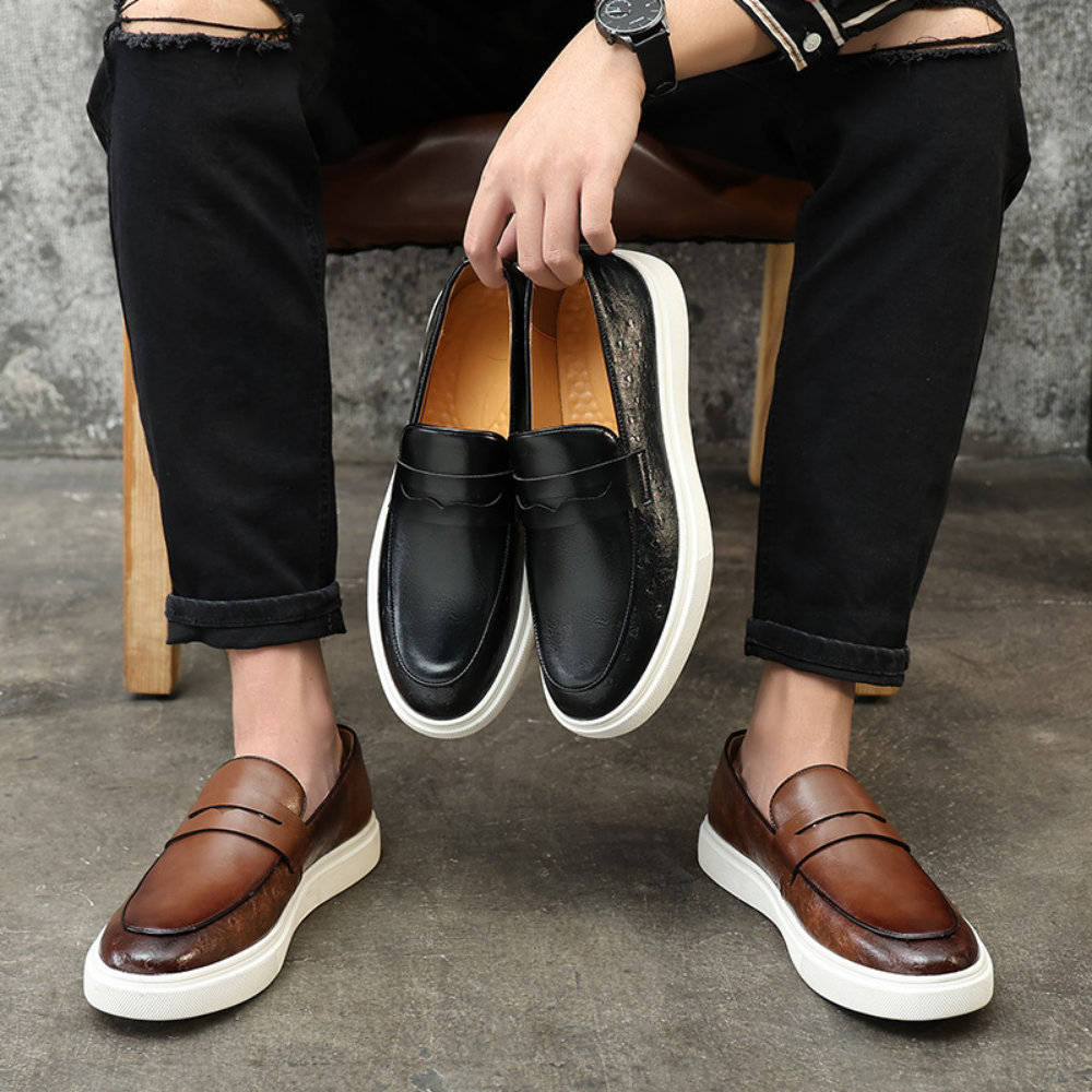 Mocassim Masculino em Couro Montclair