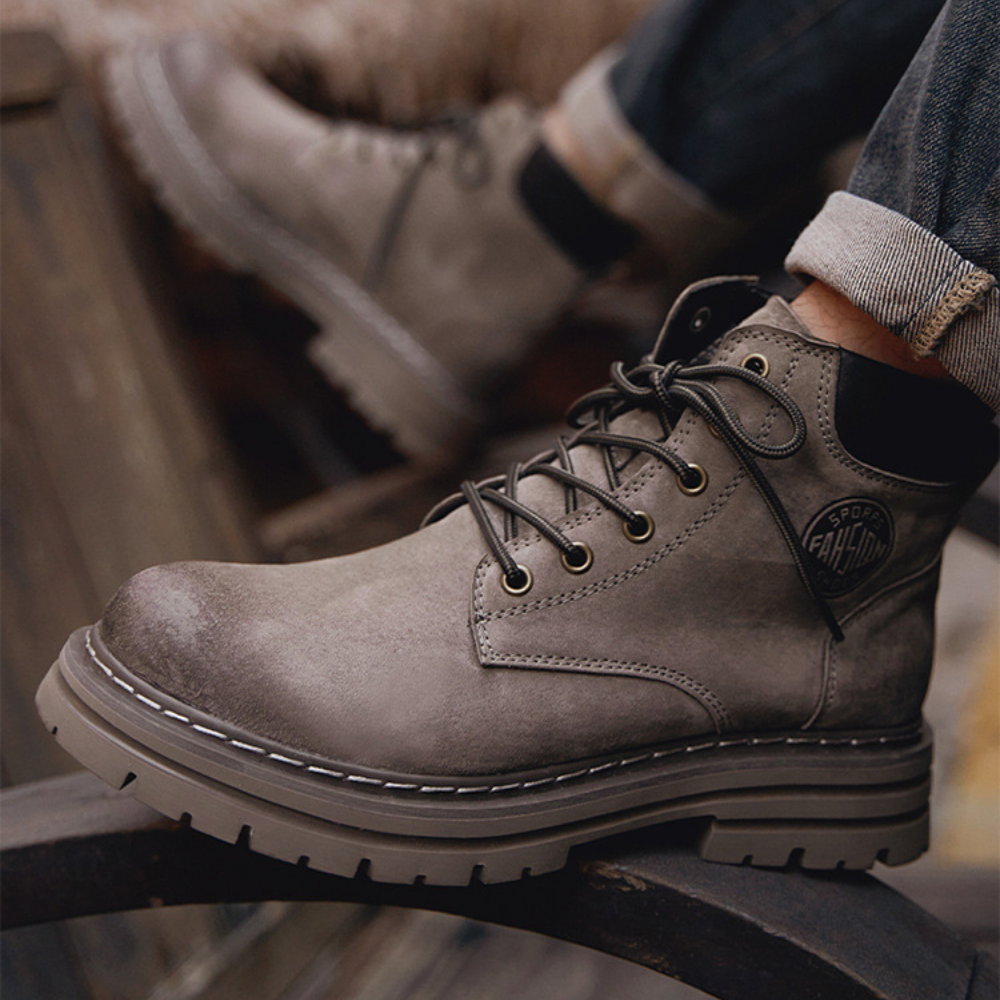Bota Coturno Masculina em Couro Legítimo Everest