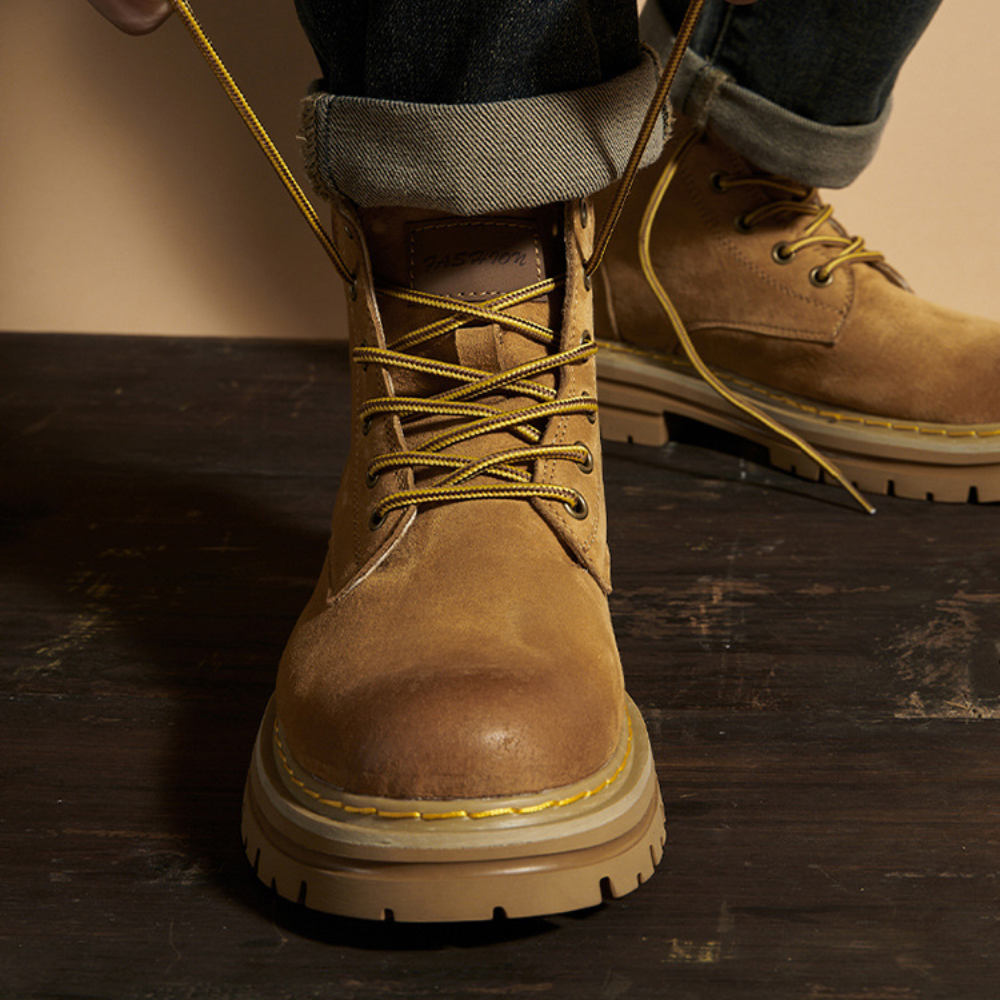Bota Coturno Masculina em Couro Legítimo Everest