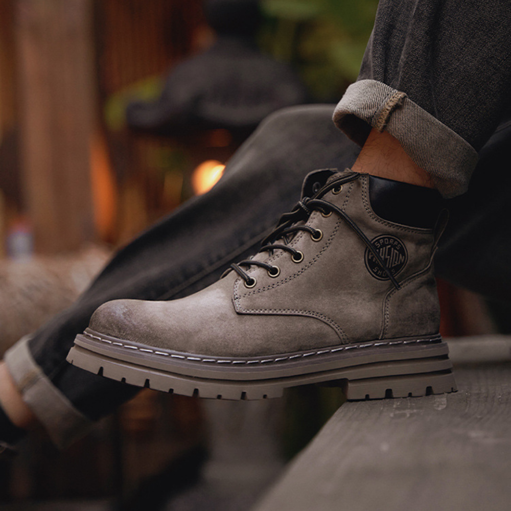 Bota Coturno Masculina em Couro Legítimo Everest