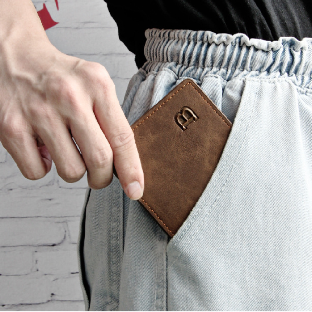 Carteira Masculina em Couro Basic
