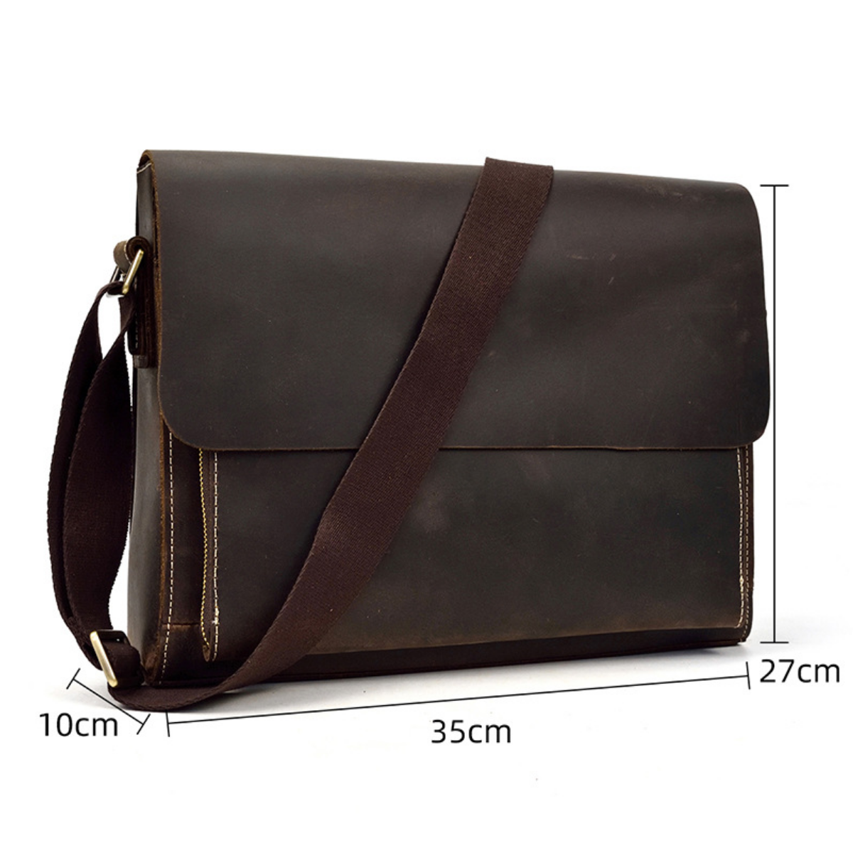 Bolsa Carteiro Masculina em Couro Legítimo Dallas