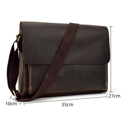 Bolsa Carteiro Masculina em Couro Legítimo Dallas