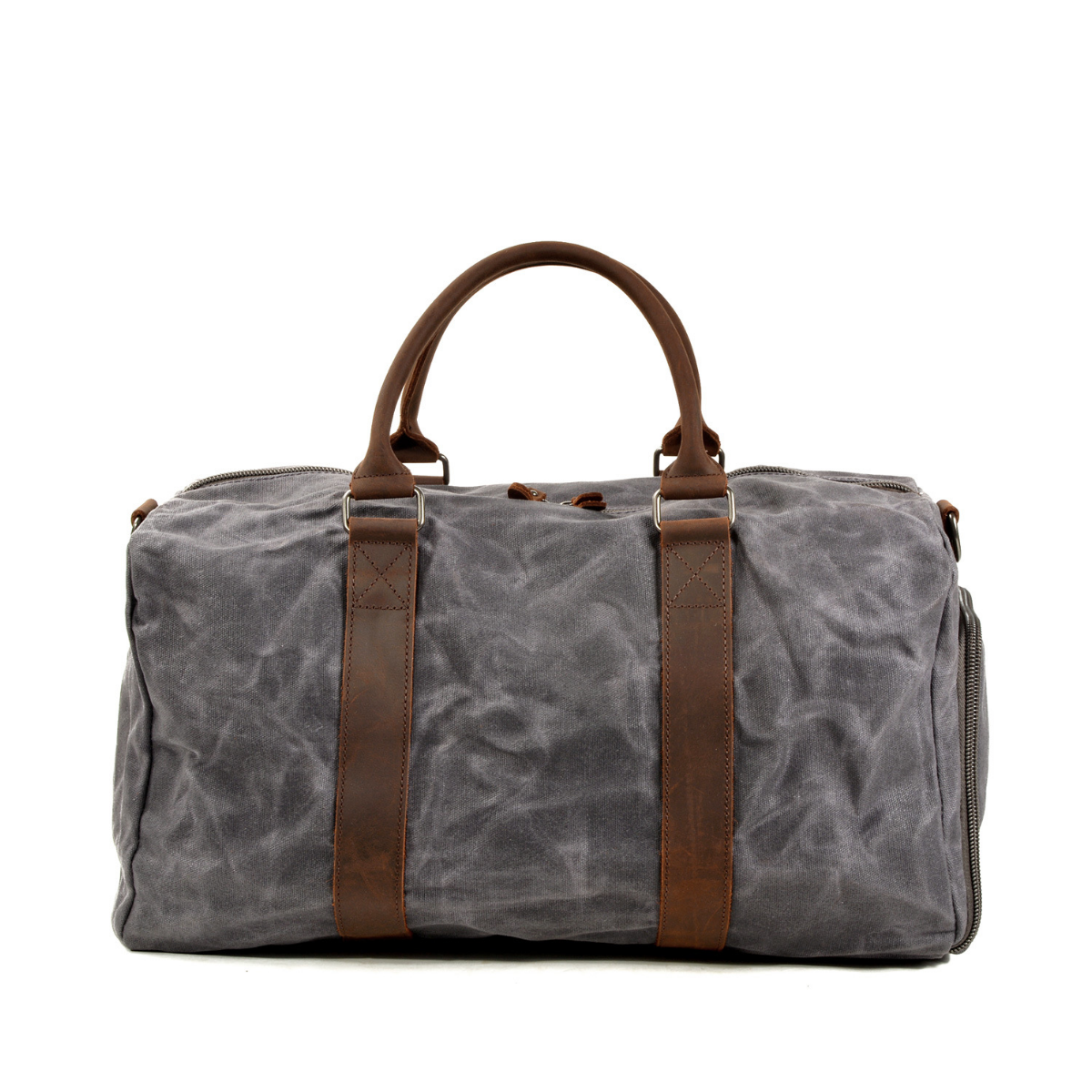 Bolsa de Viagem Masculina Siena em Lona Encerada e Couro