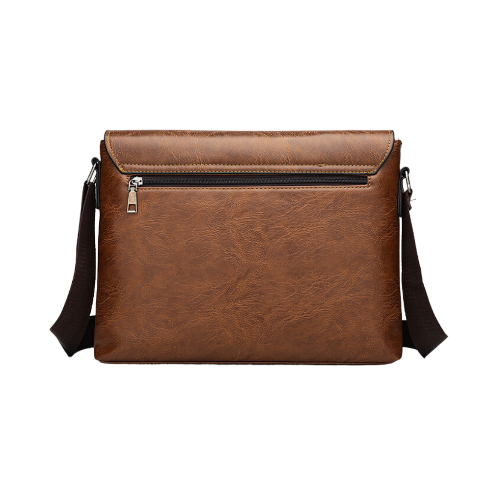 Bolsa Carteiro Transversal Masculina em Couro Firenze