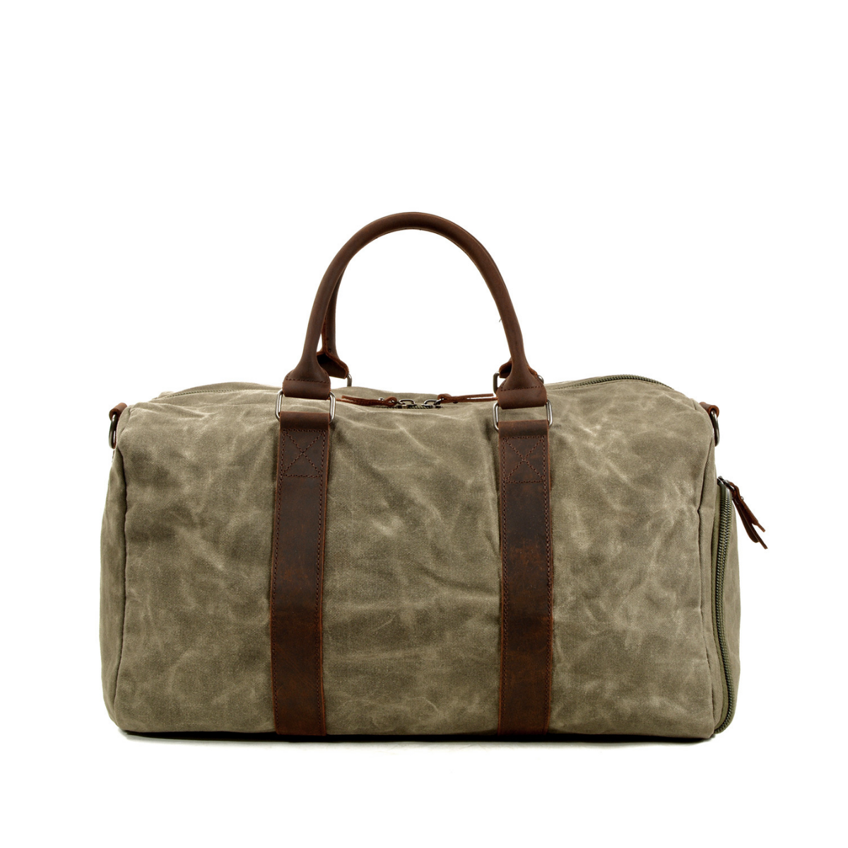 Bolsa de Viagem Masculina Siena em Lona Encerada e Couro